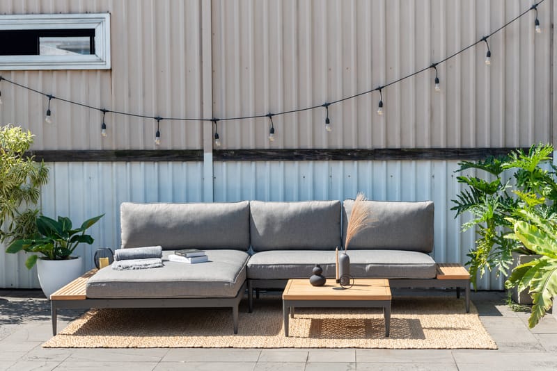 TOPAZ Ulkosohvapöytä 73 cm - Magnesiumharmaa - Puutarhakalusteet - Terassipöydät - Sohvapöytä ulos & loungepöytä