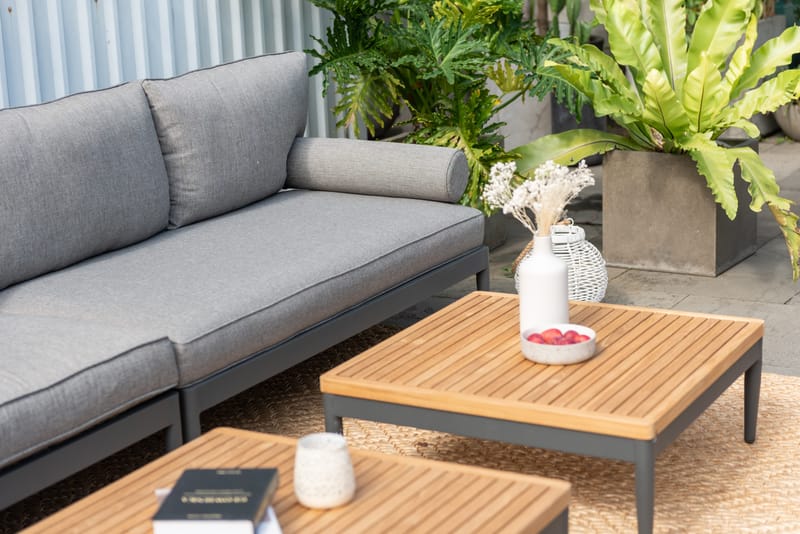 TOPAZ Ulkosohvapöytä 73 cm - Magnesiumharmaa - Puutarhakalusteet - Terassipöydät - Sohvapöytä ulos & loungepöytä