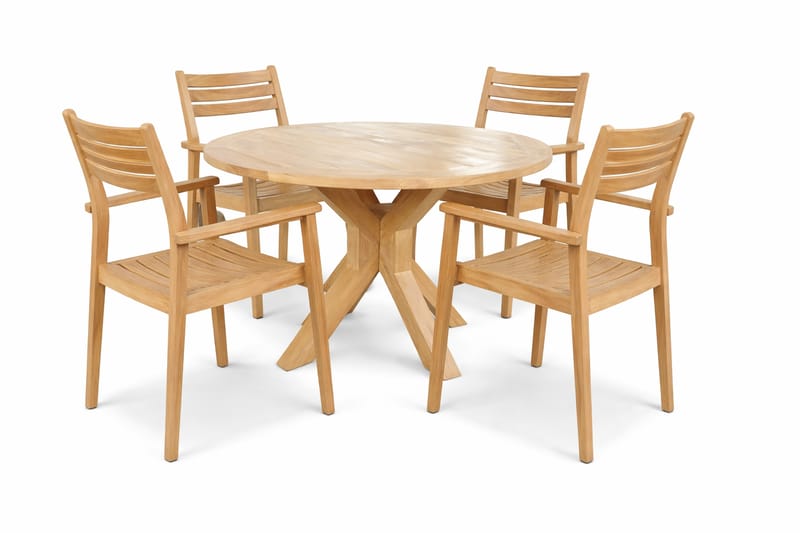 Toscana Ulkopöytä Ø140 cm - Puu - Puutarhakalusteet - Terassipöydät - Ruokapöytä terassille