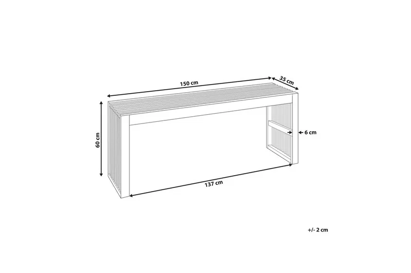 Trädgårdsbord Beliani Bellano 150x35x60 cm Light wood - Puutarhakalusteet - Terassipöydät - Ruokapöytä terassille