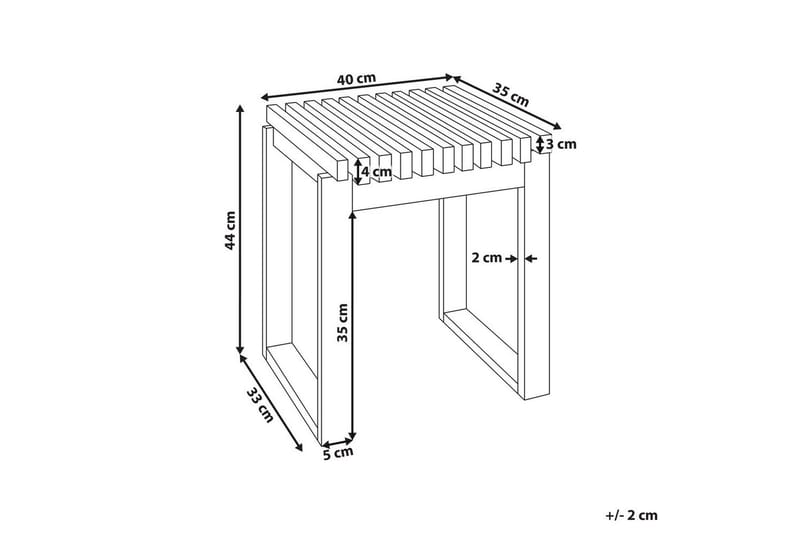 Trädgårdsbord Beliani Bellano 40x35x44 cm Light wood - Puutarhakalusteet - Terassipöydät - Ruokapöytä terassille
