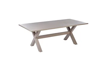 Trädgårdsbord Beliani Cascais Beige - Puutarhakalusteet - Terassipöydät - Ruokapöytä terassille