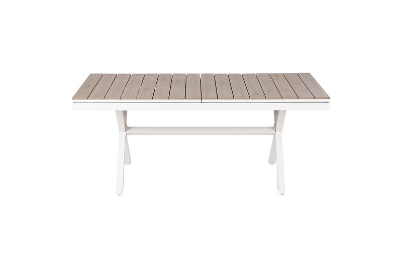 Trädgårdsbord Beliani Fanes Ljus trä/grå Light wood||White - Puutarhakalusteet - Terassipöydät - Ruokapöytä terassille