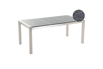 Trädgårdsbord Beliani Grosseto Grå/Silver, 90x180x74 cm Grey||Silver - Puutarhakalusteet - Terassipöydät - Ruokapöytä terassille