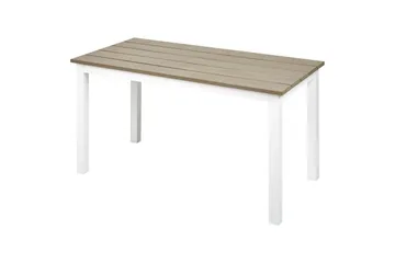Trädgårdsbord Beliani Messina Ljus trä/vit, 52x96x50 cm Light wood||White - Puutarhakalusteet - Terassipöydät - Ruokapöytä terassille