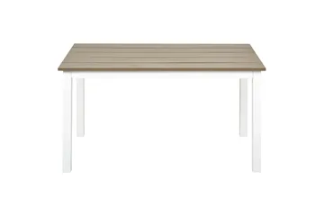 Trädgårdsbord Beliani Messina Ljus trä/vit, 52x96x50 cm Light wood||White - Puutarhakalusteet - Terassipöydät - Ruokapöytä terassille