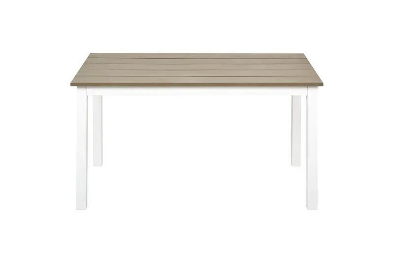 Trädgårdsbord Beliani Messina Ljus trä/vit, 52x96x50 cm Light wood||White - Puutarhakalusteet - Terassipöydät - Ruokapöytä terassille
