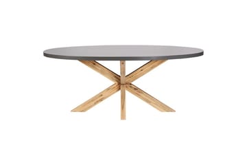 Trädgårdsbord Beliani Oristano Grey||Light wood - Puutarhakalusteet - Terassipöydät - Ruokapöytä terassille