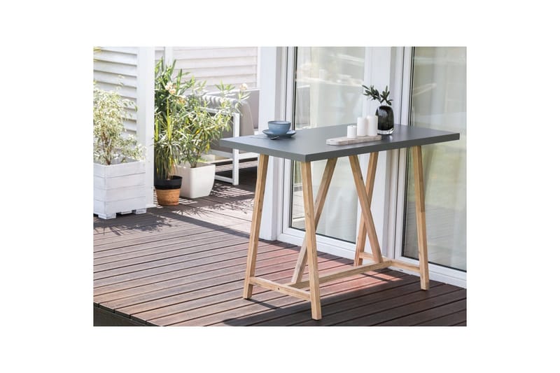 Trädgårdsbord Beliani Talamone Light wood||Grey - Puutarhakalusteet - Terassipöydät - Ruokapöytä terassille