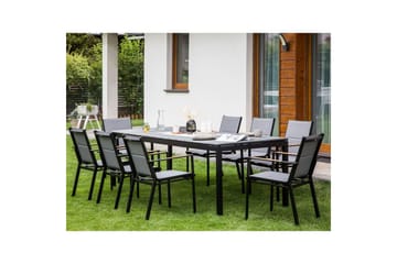 Trädgårdsbord Beliani Tofane Grå/svart Grey||Black - Puutarhakalusteet - Terassipöydät - Ruokapöytä terassille