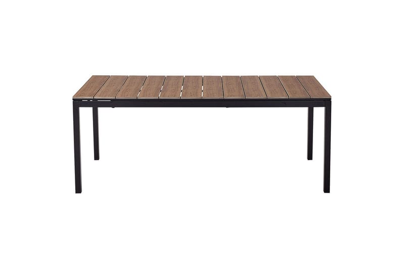 Trädgårdsbord Beliani Tofane Grå/svart Light wood||Black - Puutarhakalusteet - Terassipöydät - Ruokapöytä terassille