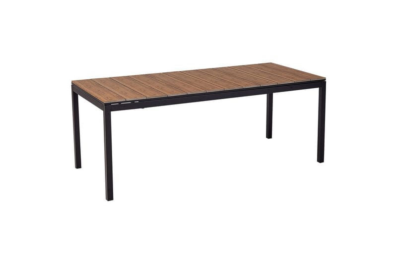 Trädgårdsbord Beliani Tofane Grå/svart Light wood||Black - Puutarhakalusteet - Terassipöydät - Ruokapöytä terassille