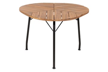 Trädgårdsbord Beliani Varenna Light wood||Black - Puutarhakalusteet - Terassipöydät - Ruokapöytä terassille