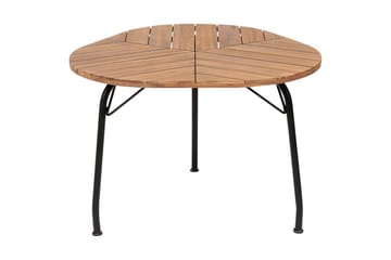 Trädgårdsbord Beliani Varenna Light wood||Black - Puutarhakalusteet - Terassipöydät - Ruokapöytä terassille
