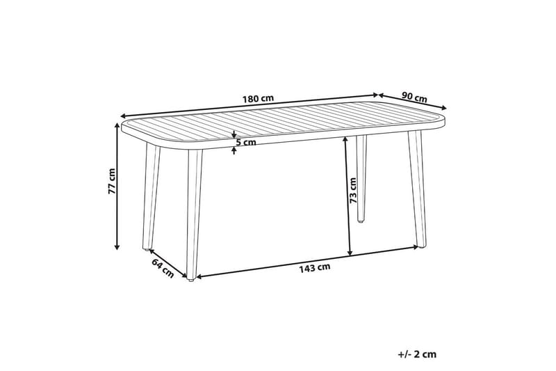 Trädgårdsbord Beliani Paraggi Light wood - Puutarhakalusteet - Terassipöydät - Ruokapöytä terassille