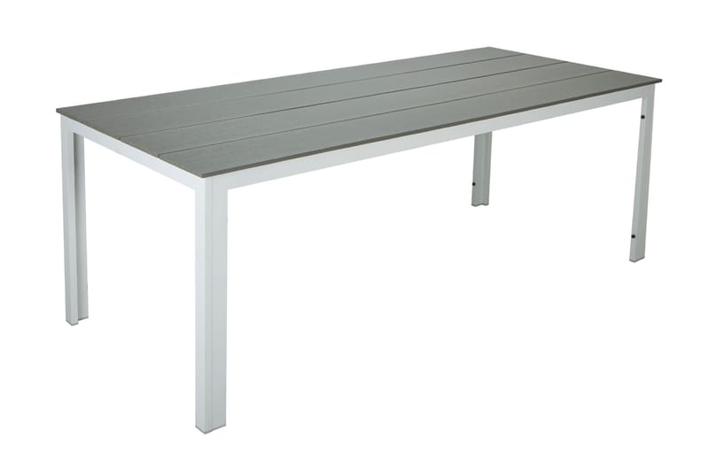 Tunis Ulkoruokapöytä 140x90 cm Suorakulmainen - Valkoinen/Harmaa - Puutarhakalusteet - Terassipöydät - Ruokapöytä terassille