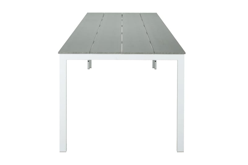 Tunis Ulkoruokapöytä 140x90 cm Suorakulmainen - Valkoinen/Harmaa - Puutarhakalusteet - Terassipöydät - Ruokapöytä terassille
