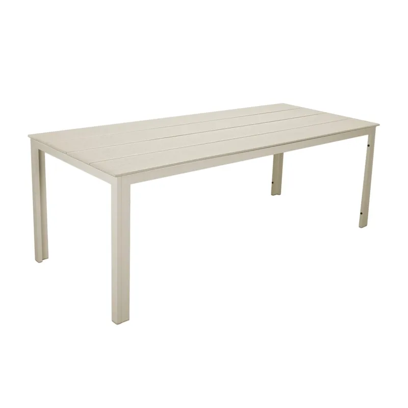 Tunis Ulkoruokapöytä 205x90 cm Suorakulmainen, Beige