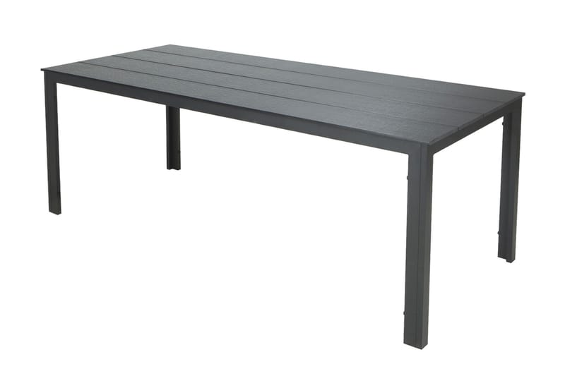 Tunis Ulkoruokapöytä 205x90 cm Suorakulmainen - Musta - Puutarhakalusteet - Terassipöydät - Ruokapöytä terassille