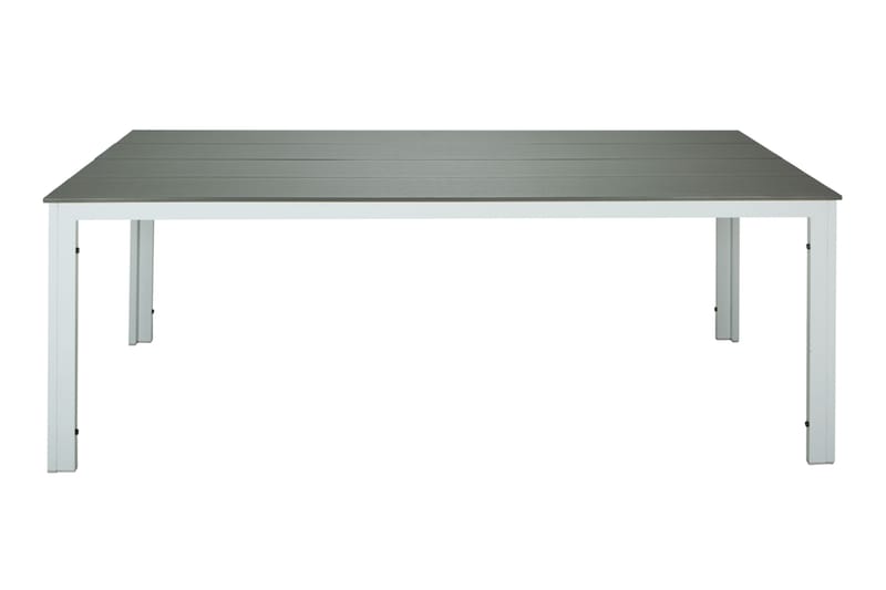 Tunis Ulkoruokapöytä 205x90 cm Suorakulmainen, Valkoinen/Harmaa