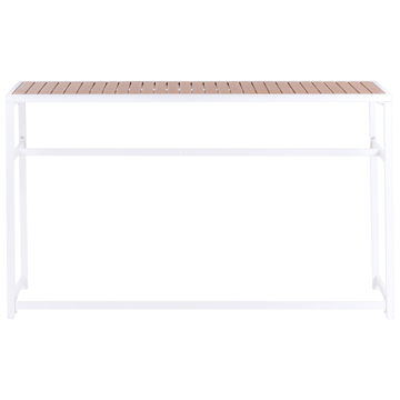Ulkobaaripöytä Avetrana 50x150 cm - Valkoinen/Ruskea - Puutarhakalusteet - Terassipöydät - Baaripöytä ulos