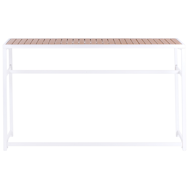 Ulkobaaripöytä Avetrana 50x150 cm - Valkoinen/Ruskea - Puutarhakalusteet - Terassipöydät - Baaripöytä ulos