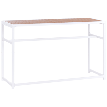 Ulkobaaripöytä Avetrana 50x150 cm - Valkoinen/Ruskea - Puutarhakalusteet - Terassipöydät - Baaripöytä ulos