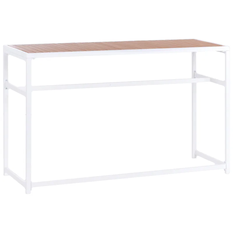 Ulkobaaripöytä Avetrana 50x150 cm, Valkoinen/Ruskea