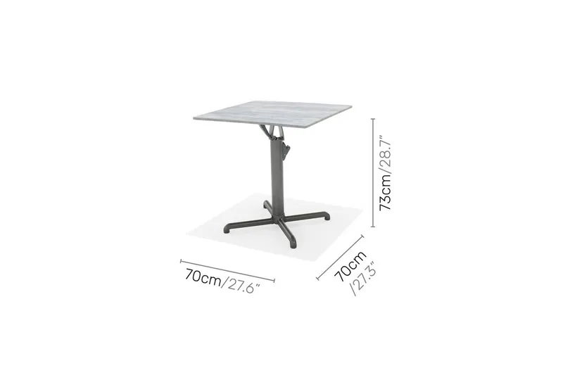 Ulkopöytä Lifestyle Garden Solana bistro 70*70 - Puutarhakalusteet - Terassipöydät - Kahvilapöytä