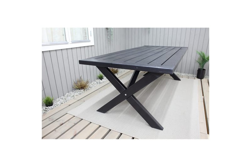 Ulkopöytä Oxford 220 Musta - Musta - Puutarhakalusteet - Terassipöydät - Ruokapöytä terassille