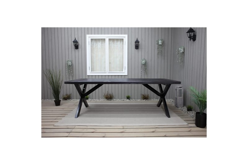 Ulkopöytä Oxford 220 Musta - Musta - Puutarhakalusteet - Terassipöydät - Ruokapöytä terassille