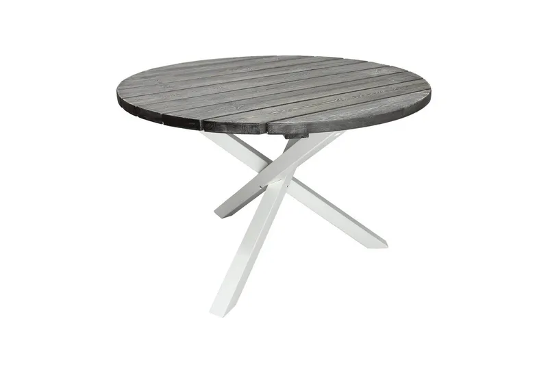 Ulkopöytä Scottsdale Round, Shabby Chic Harmaa ja valkoiset jalat
