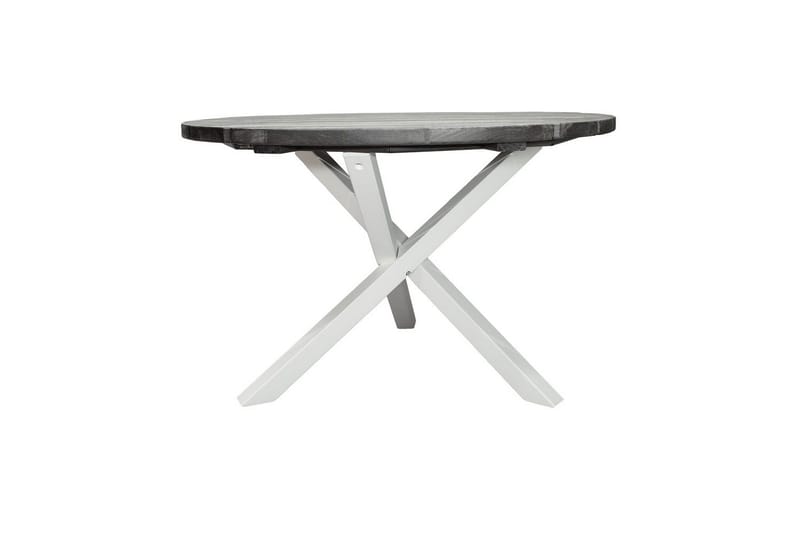 Ulkopöytä Scottsdale Round - Shabby Chic Harmaa ja valkoiset jalat - Puutarhakalusteet - Terassipöydät - Ruokapöytä terassille