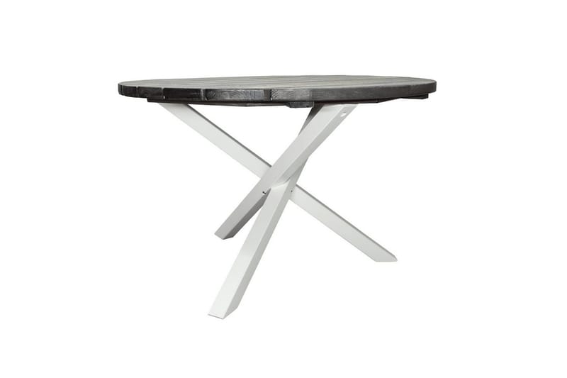 Ulkopöytä Scottsdale Round - Shabby Chic Harmaa ja valkoiset jalat - Puutarhakalusteet - Terassipöydät - Ruokapöytä terassille