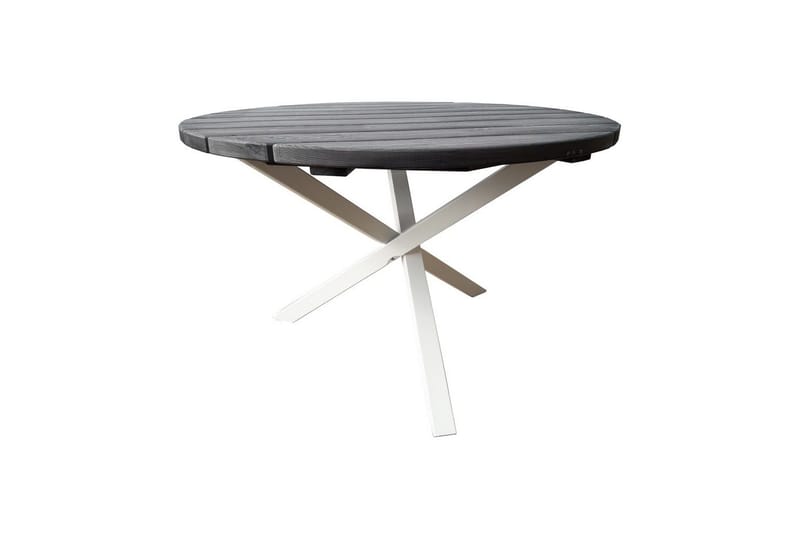 Ulkopöytä Scottsdale Round - Shabby Chic Harmaa ja valkoiset jalat - Puutarhakalusteet - Terassipöydät - Ruokapöytä terassille