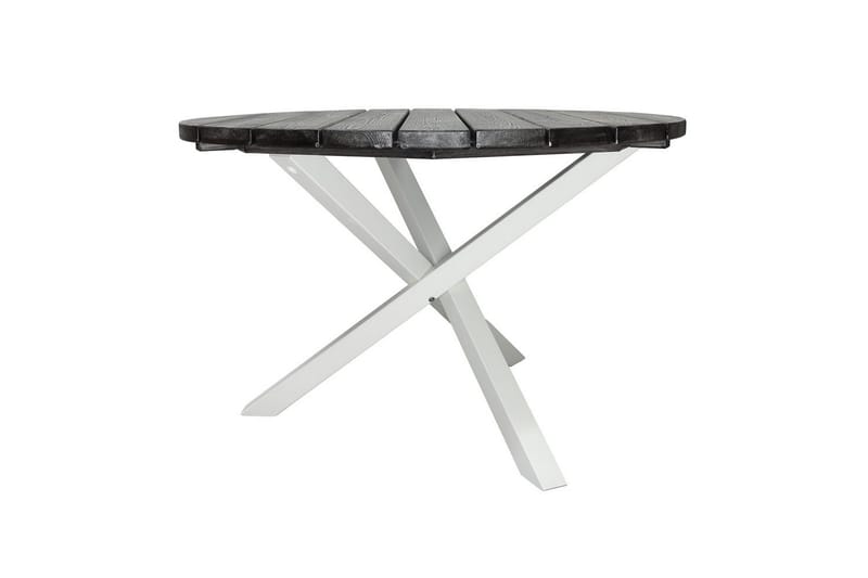 Ulkopöytä Scottsdale Round - Shabby Chic Harmaa ja valkoiset jalat - Puutarhakalusteet - Terassipöydät - Ruokapöytä terassille