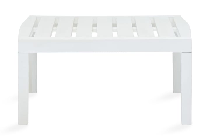 Ulkopöytä valkoinen 78x55x38 cm muovi - Valkoinen - Ruokapöytä terassille