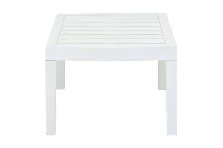Ulkopöytä valkoinen 78x55x38 cm muovi - Valkoinen - Ruokapöytä terassille