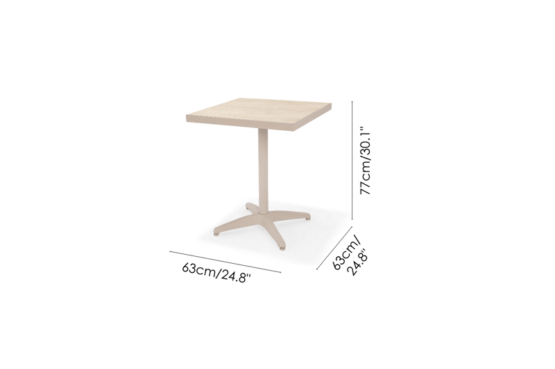 Urbanite Ulkopöytä Bistro 64×64 cm - Harmaa - Puutarhakalusteet - Terassipöydät - Kahvilapöytä