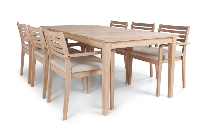 Wagnera Ruokapöytä 206 cm - Beige - Puutarhakalusteet - Terassipöydät - Ruokapöytä terassille