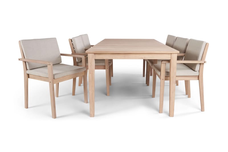 Wagnera Ruokapöytä 206 cm - Beige - Puutarhakalusteet - Terassipöydät - Ruokapöytä terassille