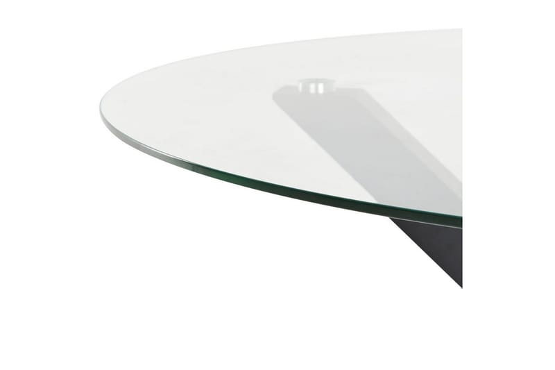 Ympäri pöydän Maletto - Musta, läpinäkyvä - Puutarhakalusteet - Terassipöydät - Ruokapöytä terassille