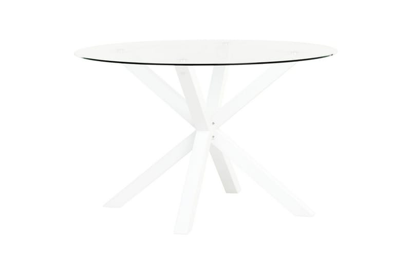 Ympäri pöydän Maletto - Valkoinen, läpinäkyvä - Puutarhakalusteet - Terassipöydät - Ruokapöytä terassille