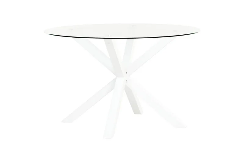 Ympäri pöydän Maletto - Valkoinen, läpinäkyvä - Puutarhakalusteet - Terassipöydät - Ruokapöytä terassille