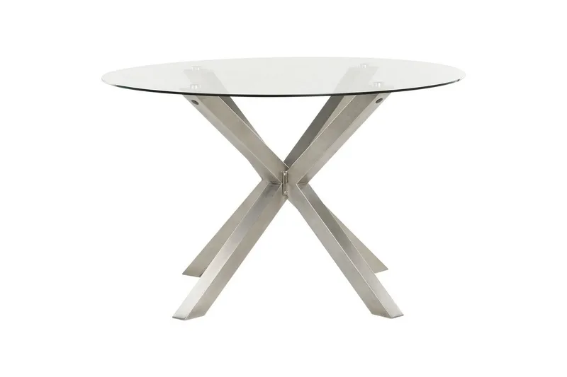 Ympäri pöydän Maletto - Hopea, Läpinäkyvä, Hopea, läpinäkyvä - Puutarhakalusteet - Terassipöydät - Ruokapöytä terassille