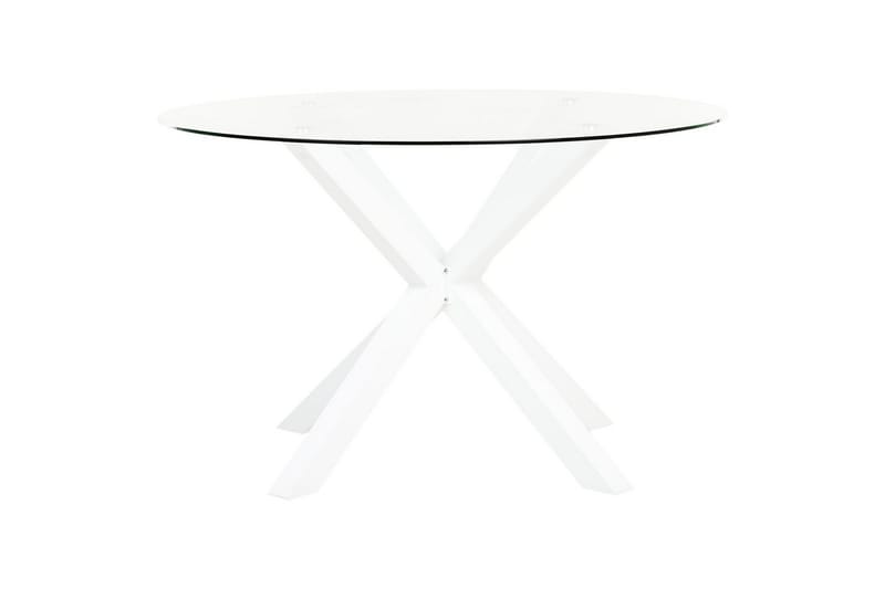 Ympäri pöydän Maletto - Valkoinen, läpinäkyvä - Puutarhakalusteet - Terassipöydät - Ruokapöytä terassille