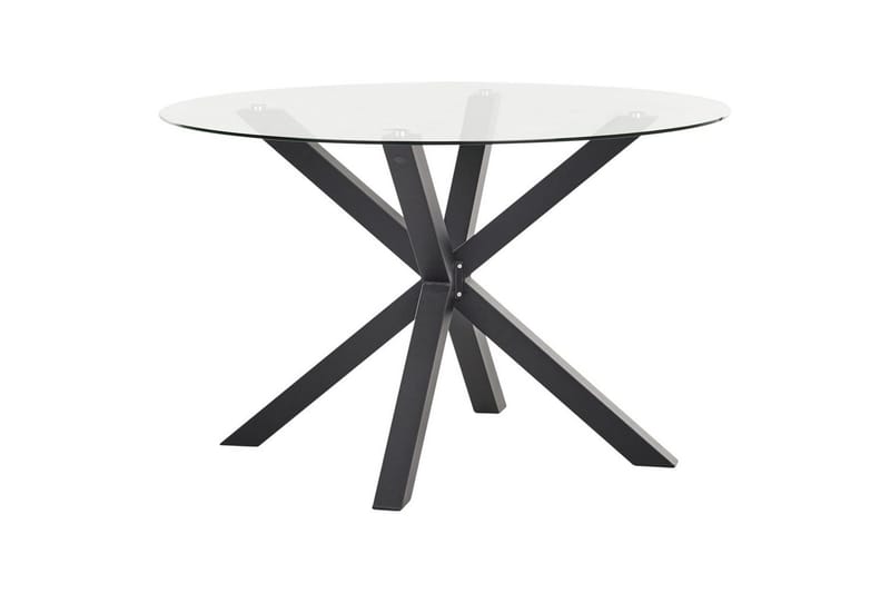 Ympäri pöydän Maletto - Musta, läpinäkyvä - Puutarhakalusteet - Terassipöydät - Ruokapöytä terassille