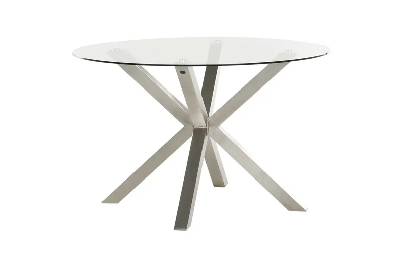 Ympäri pöydän Maletto - Hopea, Läpinäkyvä, Hopea, läpinäkyvä - Puutarhakalusteet - Terassipöydät - Ruokapöytä terassille