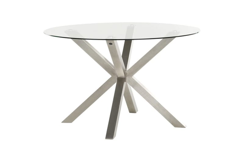 Ympäri pöydän Maletto - Hopea, Läpinäkyvä, Hopea, läpinäkyvä - Puutarhakalusteet - Terassipöydät - Ruokapöytä terassille
