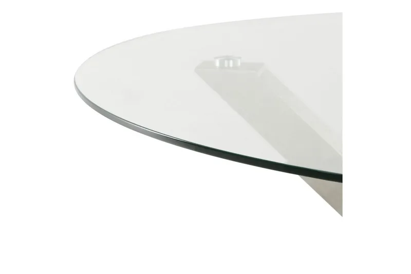 Ympäri pöydän Maletto - Hopea, Läpinäkyvä, Hopea, läpinäkyvä - Puutarhakalusteet - Terassipöydät - Ruokapöytä terassille